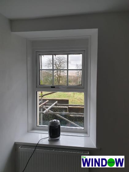 White uPVC Window with Georgian Bar
