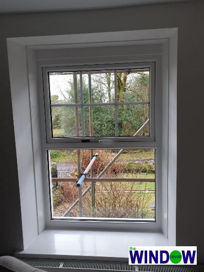 White uPVC Window with Georgian Bar