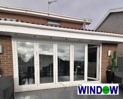 Bi-Folding doors in white